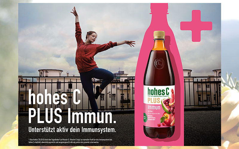 Punktlandung zur Vitaminzeit: hohes C Plus startet crossmediale  Immunkampagne - Fachzeitschrift FLÜSSIGES OBST